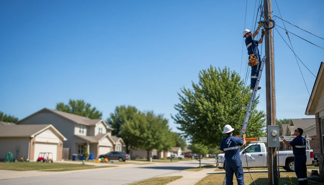 Residential electrician providing installation services in Pleasantville, OH